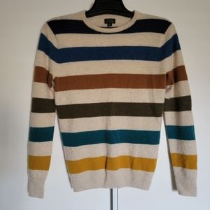 J. CREW 100% cashmere striped sweater small